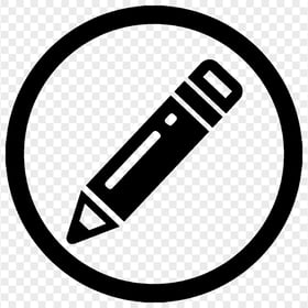 HD Black Round Pencil Icon PNG