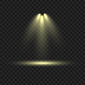 HD Yellow Three Lighting Light Spot PNG