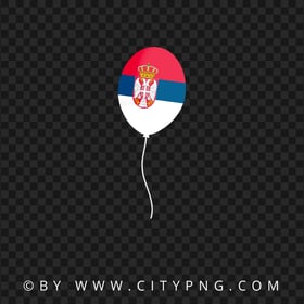 Serbia Flag Balloon PNG Image