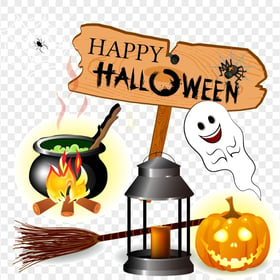 Happy Halloween Cartoon Illustration Image PNG