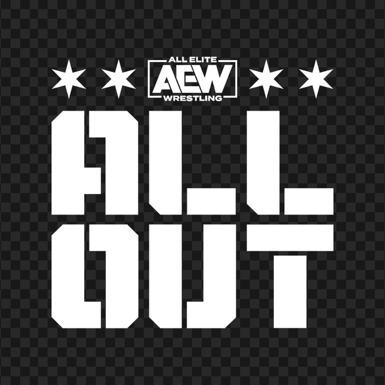 White AEW ALL OUT All Elite Wrestling Logo Citypng