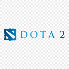 HD Dota 2 Logo Blue Text With Symbol PNG