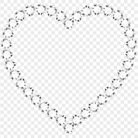HD Diamond Outline Heart Love Girly Jewelry PNG