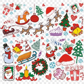 HD Christmas Theme Elements Pattern Background PNG