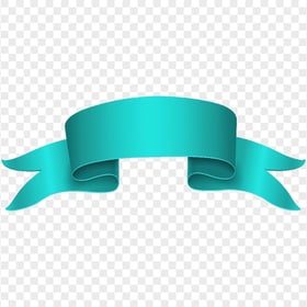 Blue Teal Graphic Banner Ribbon Transparent PNG