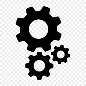 Gears Settings Black Icon