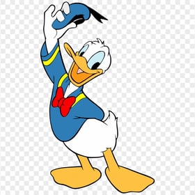 Donald Duck Holding His Blue Hat HD PNG