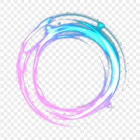 HD Blue & Pink Shining Light Circle Effect PNG