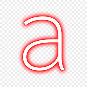 HD Red A Text Letter Alphabet Outline Neon PNG | Citypng