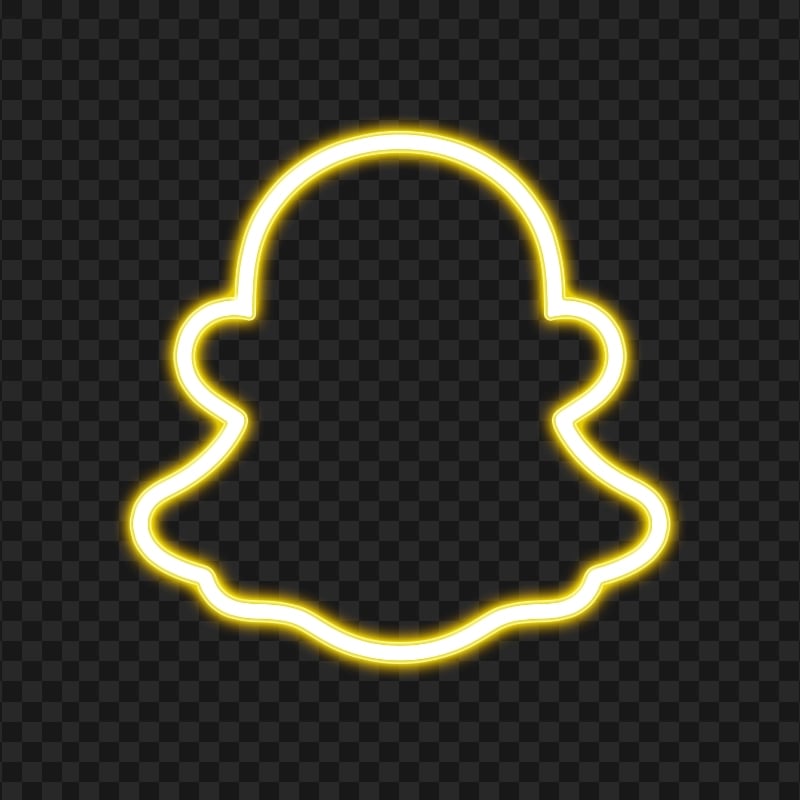 HD Yellow Snapchat Neon Logo PNG