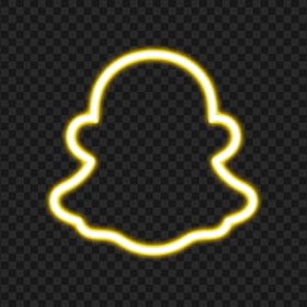 HD Yellow Snapchat Neon Logo PNG