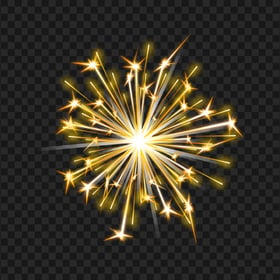 Yellow Sparkle New Year Holiday Firework PNG