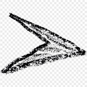 Chalk Black Sketch Arrow Head Pointing Right