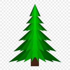 Green Cartoon Vector Christmas Pine Tree PNG