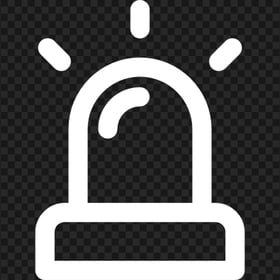 White Outline Siren Icon PNG