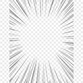 Black Comic Speed Lines Effect PNG