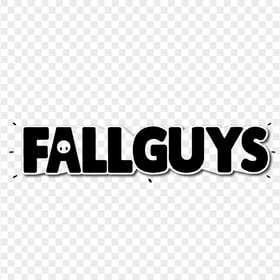 HD Fall Guys Black Text Logo With Shadow PNG