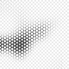 Black Halftone Triangle Pattern Abstract HD PNG