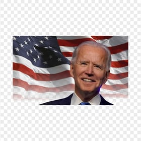 HD Joe Biden Happy Face With United States Flag PNG