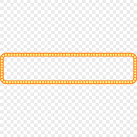 Orange Glowing Bulbs Frame PNG