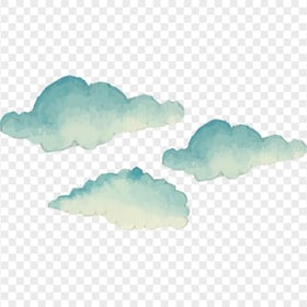 HD Watercolor Aesthetic Clouds Transparent PNG