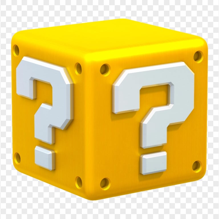 Super Mario Yellow 3D Mystery Box HD PNG | Citypng