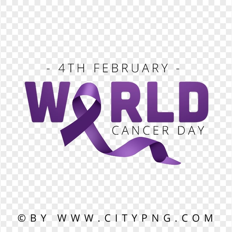 4th February World Cancer Day Creative Ribbon Design PNG