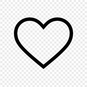 Black Heart Love Valentine Symbol Sign Icon Transparent Background