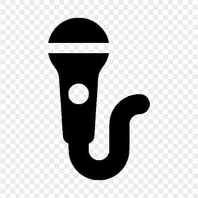 Transparent Microphone Voice Sound Black Icon