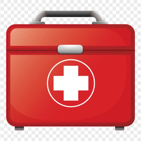 Illustration Red First Aid Medical Kit Handbag