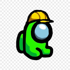 HD Lime Among Us Mini Crewmate Hard Construction Hat PNG
