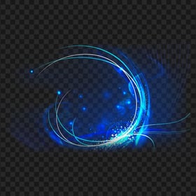 Abstract Glowing Blue Light Effect FREE PNG