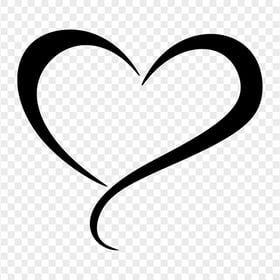 PNG Black Creative Heart Shape Love Valentine