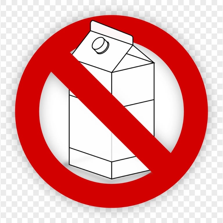 HD No Milk Box Allergy Icon PNG