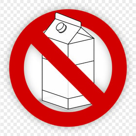 HD No Milk Box Allergy Icon PNG