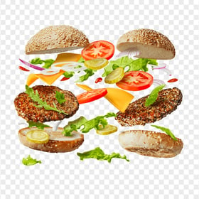 Download HD Two Flying Burgers Layers PNG