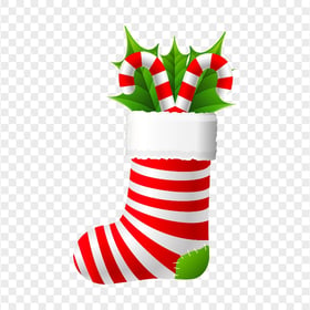 Vector Illustration Christmas Socks With Candy Canes