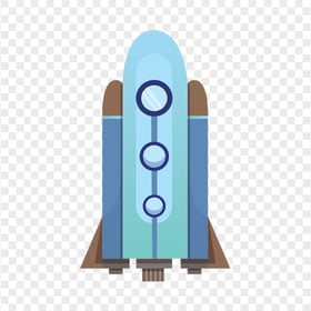 Cartoon Blue Spaceship Rocket icon