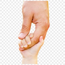 Child Holding A Man Hand PNG