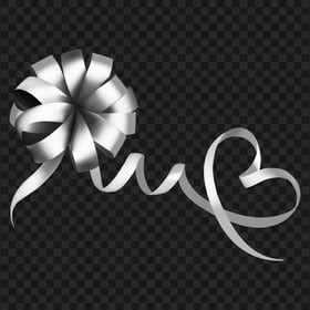 Silver Gift Bow FREE PNG
