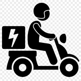 PNG Fast Scooter Delivery Shipping Black Icon