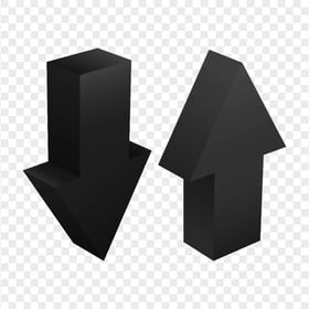 HD Two Way Black Arrows PNG