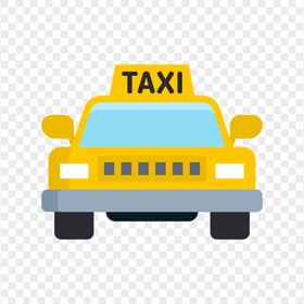 Vector Yellow Checker Taxi Cab Icon PNG