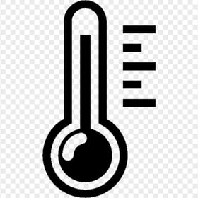 Thermometer Temperature Black Icon Transparent Background