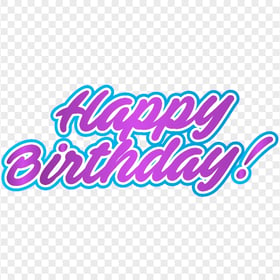 HD Purple Happy Birthday Words Text Transparent PNG