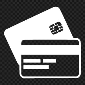 White Credit Cards Payment Icon Transparent Background