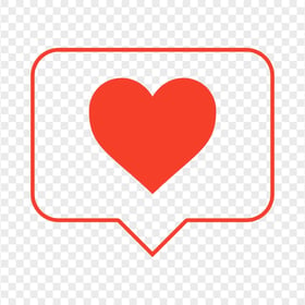 HD Red Outline Heart Icon Notification Instagram PNG