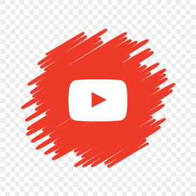 HD Aesthetic Youtube YT White & Red Outline Logo Symbol Sign Icon PNG