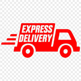 Express Delivery Red Truck Icon