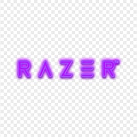 Purple Razer Glowing Neon Logo Download PNG